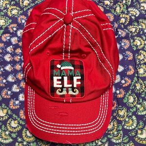 Red 'Mama Elf' Cap